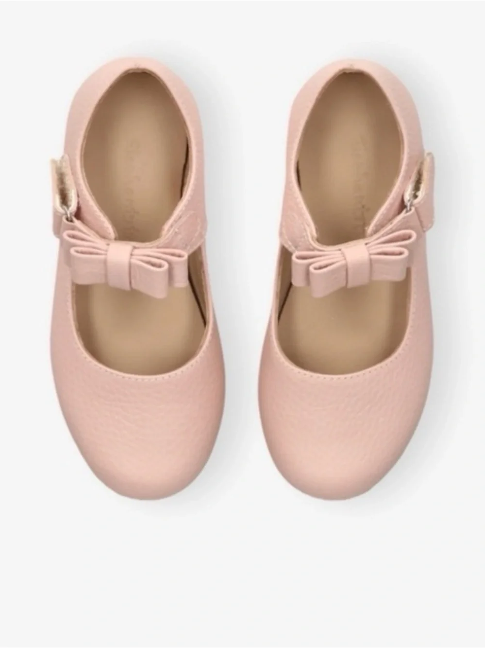 Elephantito Girls' Textured Bow Strap Dress Shoes in Light Pink Sz toddler 8